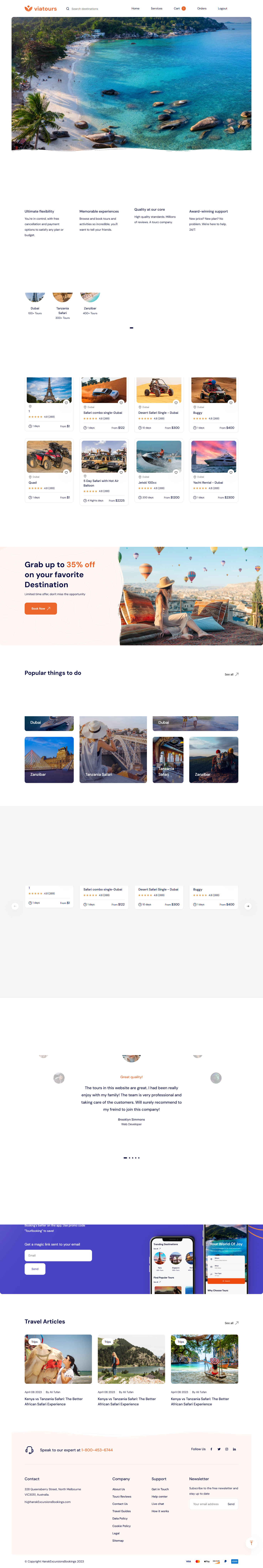  Hansk Excursions Bookings Website