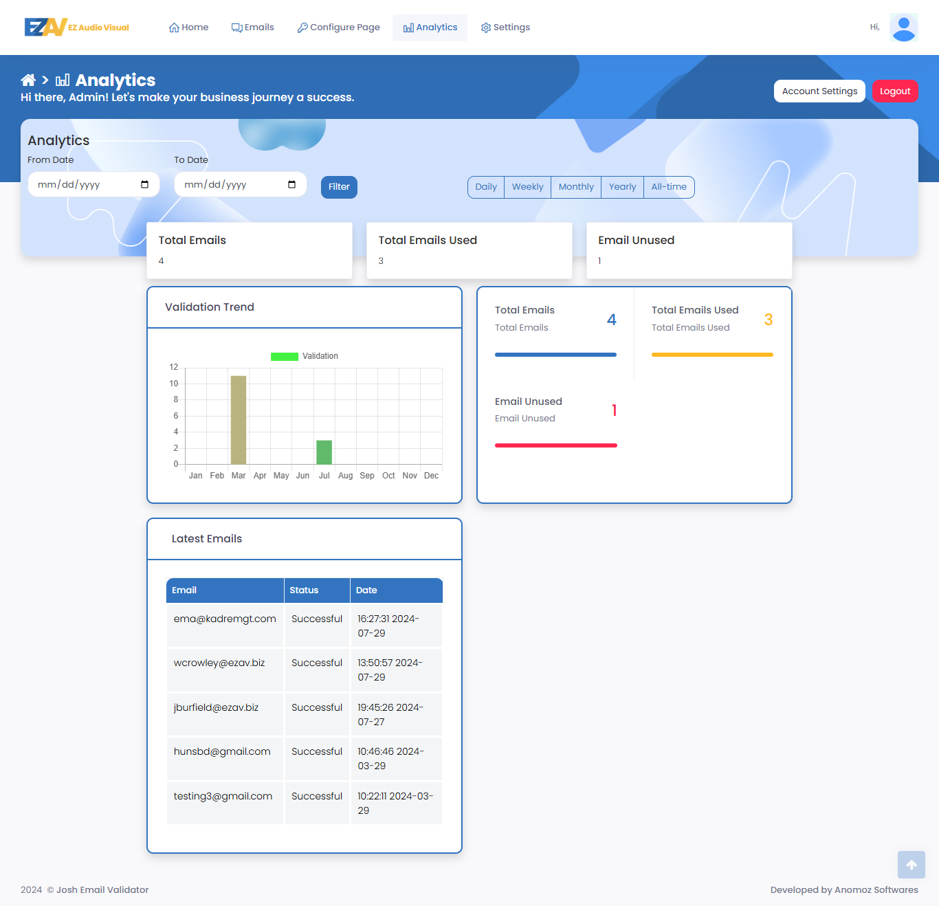  Josh Email Validator